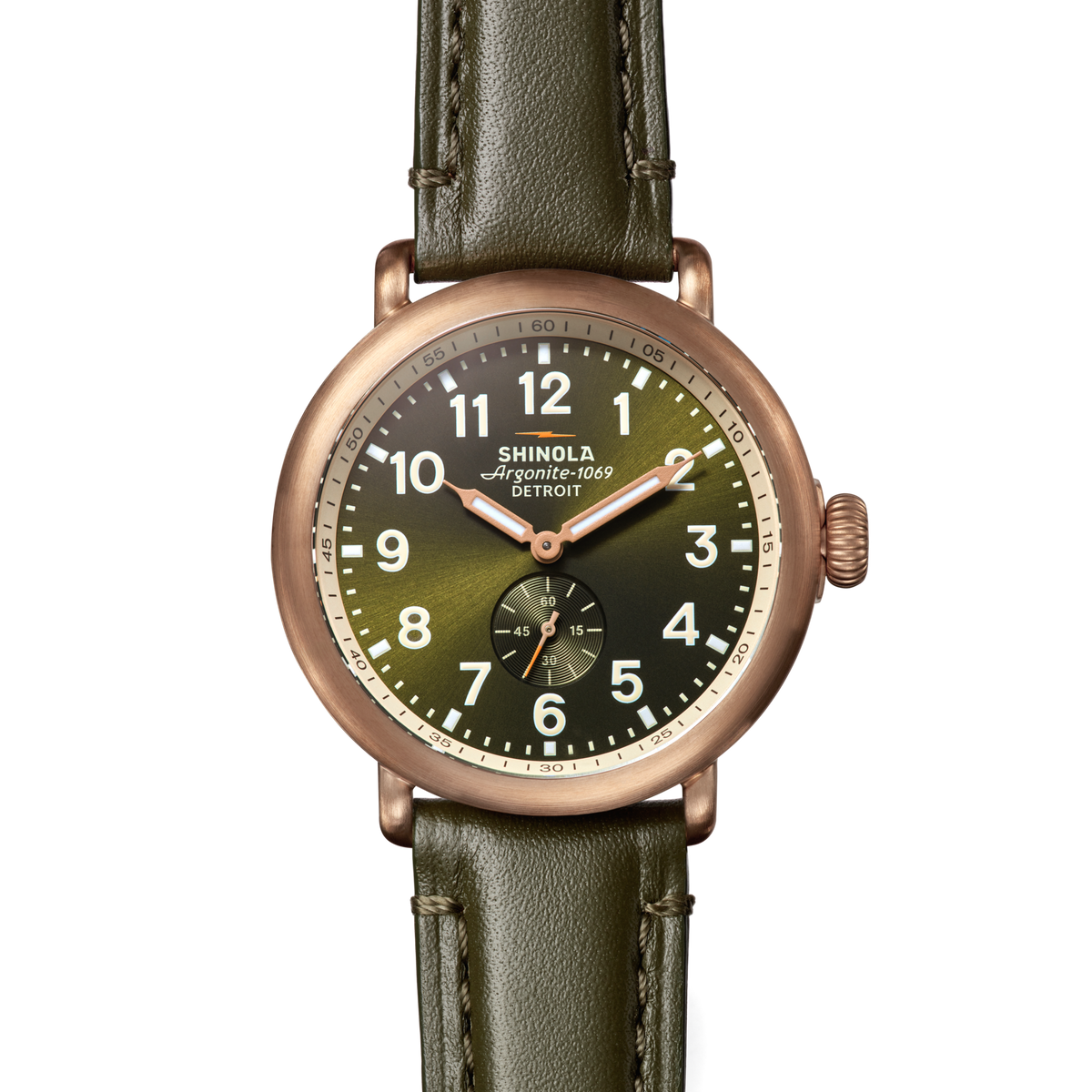 Bronze Runwell Watch - Dark Olive