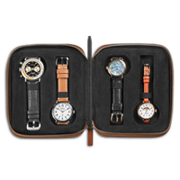 Four Watch Travel Case - Tan