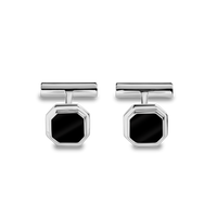 Octagonal Onyx Inlay Cufflinks
