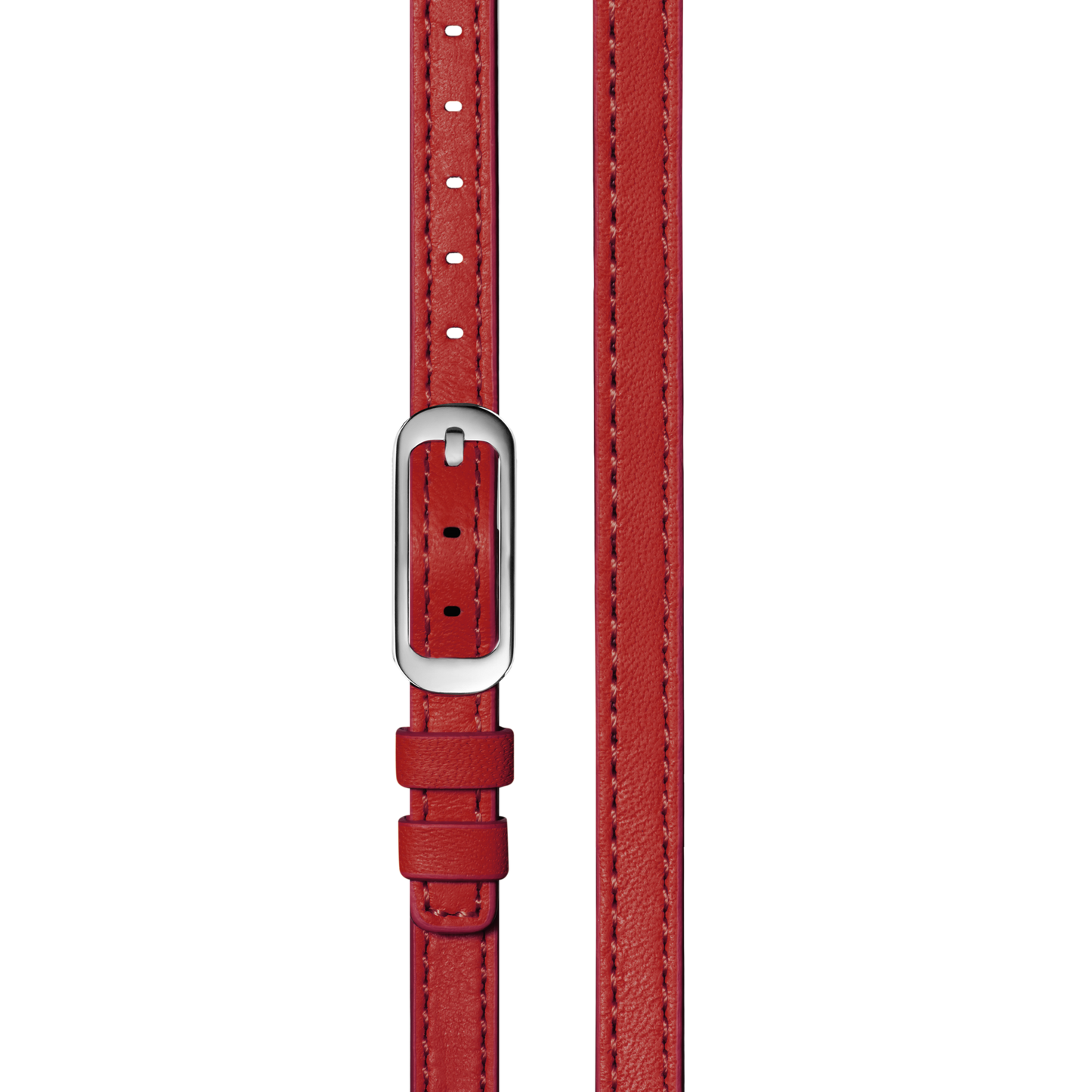 Strap: 8/8 Nappa, Skinny Double Wrap Oval, PoSS - Red Coral