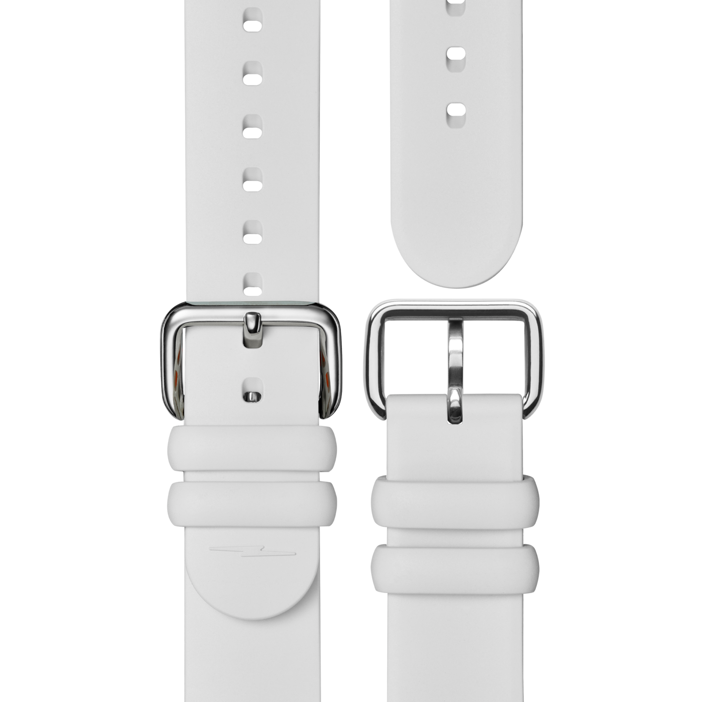 20mm Rubber Strap - Cream Dash Loop
