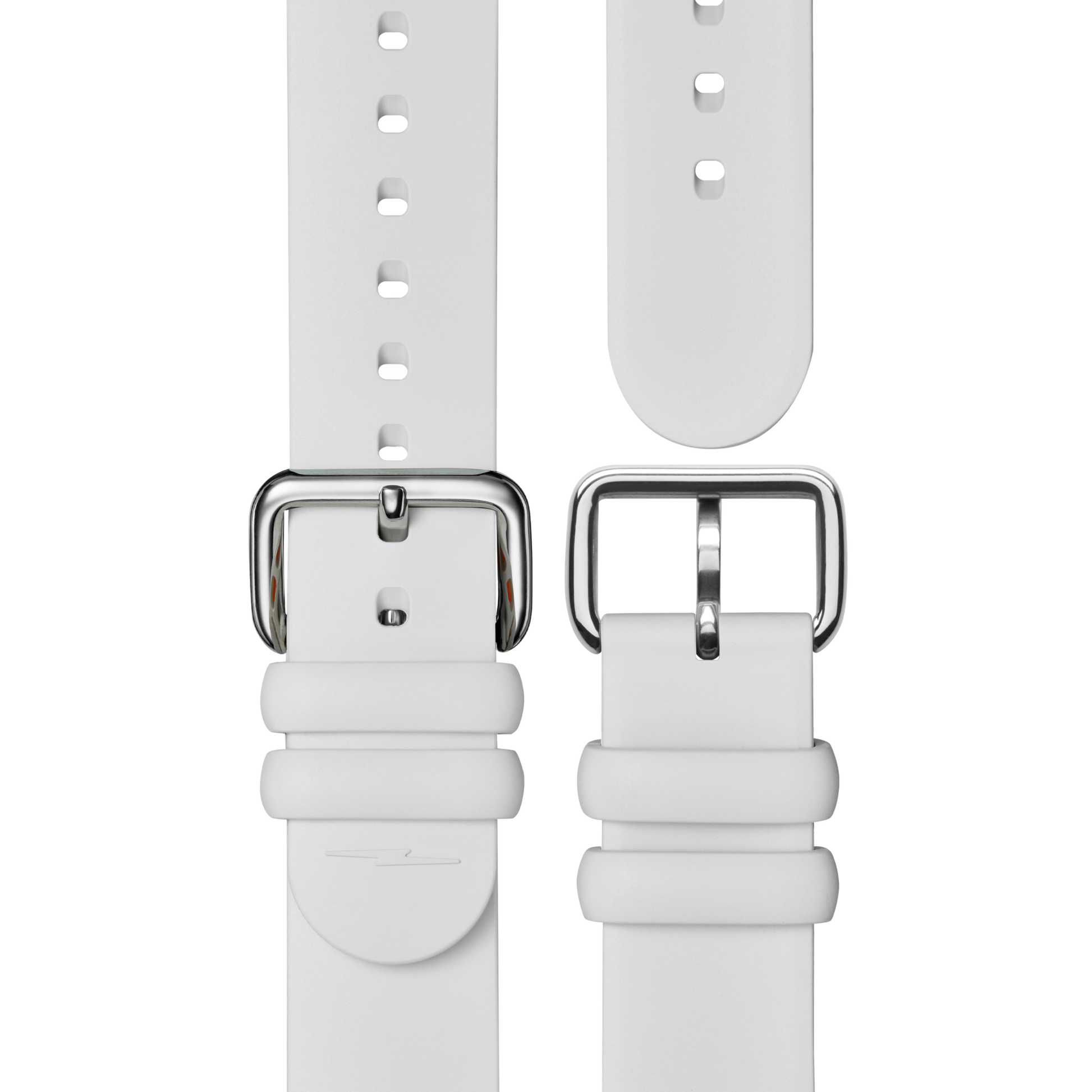 20mm Rubber Strap - Cream Dash Loop