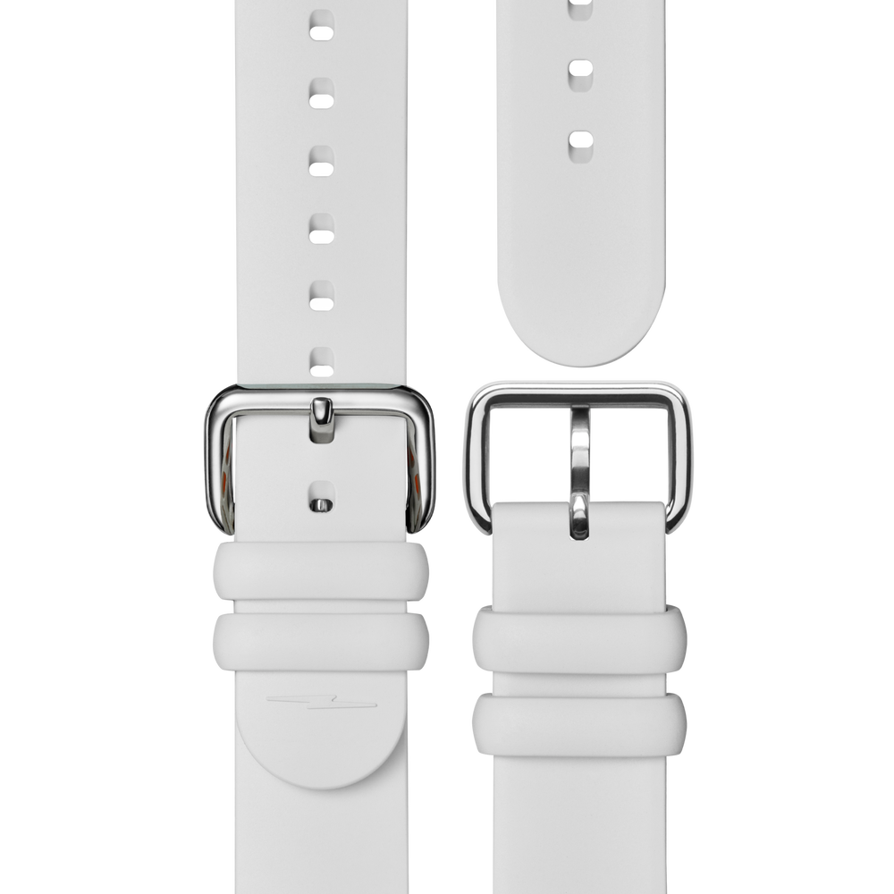 20mm Rubber Strap - Cream Dash Loop