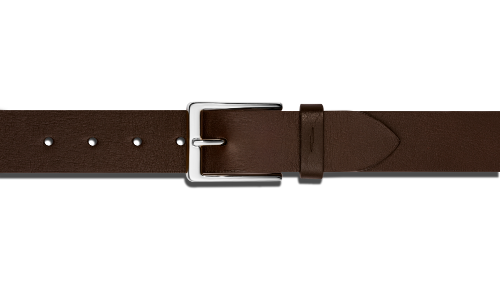 1 1/2" Lightning Bolt Keeper Belt - Deep Brown