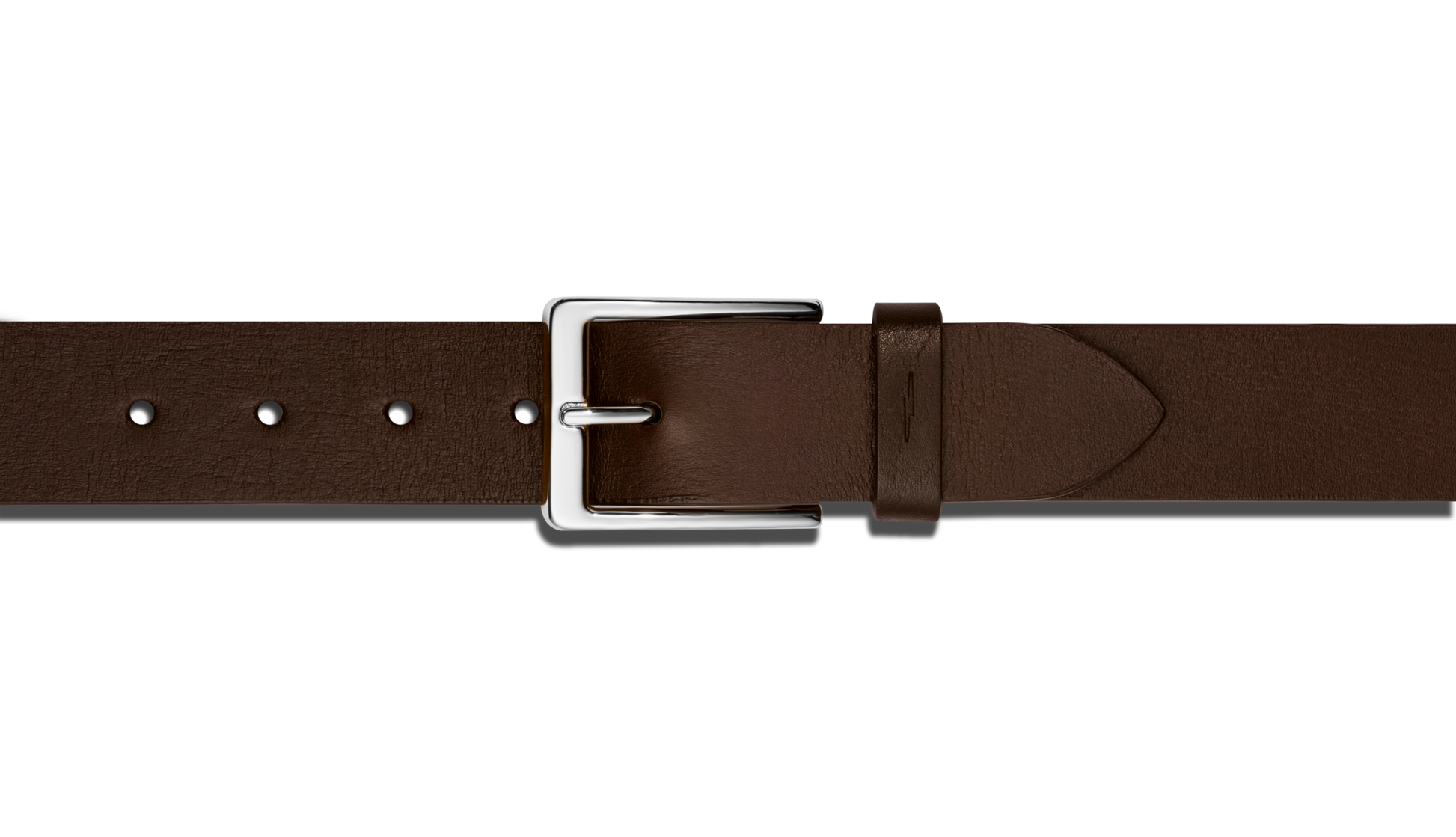 1 1/2" Lightning Bolt Keeper Belt - Deep Brown