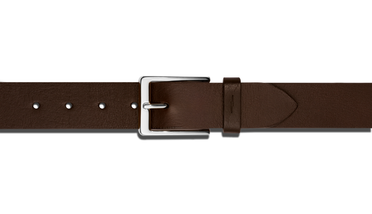 1 1/2" Lightning Bolt Keeper Belt - Deep Brown