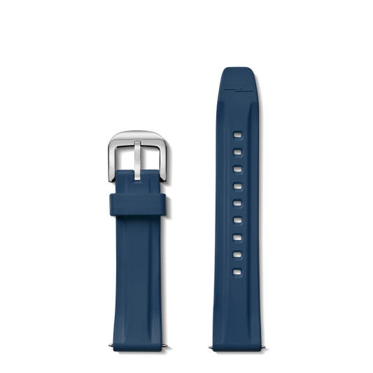 20mm Midnight Blue Rubber Watch Strap - Midnight Blue