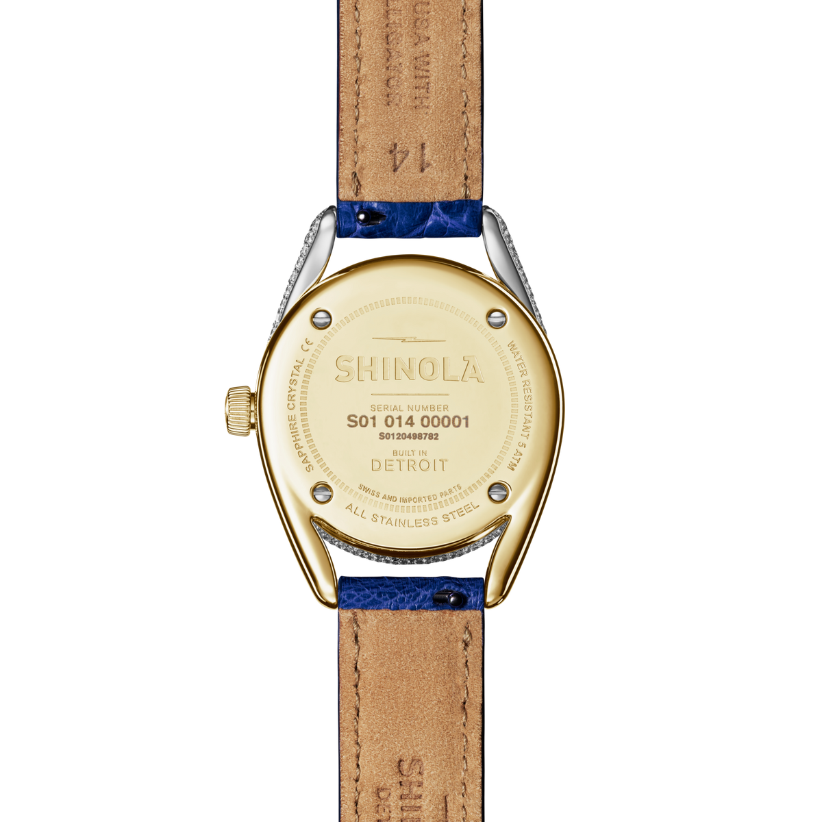 Diamond Derby Watch - Sapphire Alligator Strap