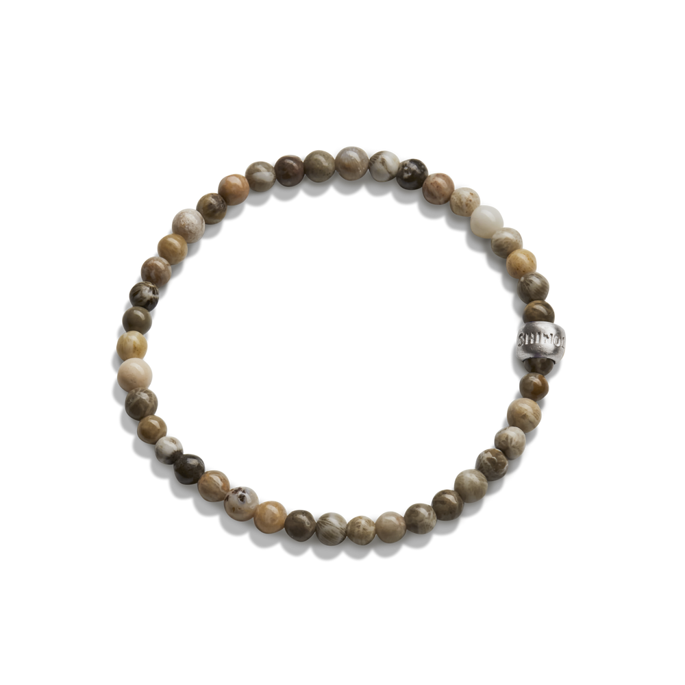 4mm Beaded Petoskey Bracelet - Petoskey