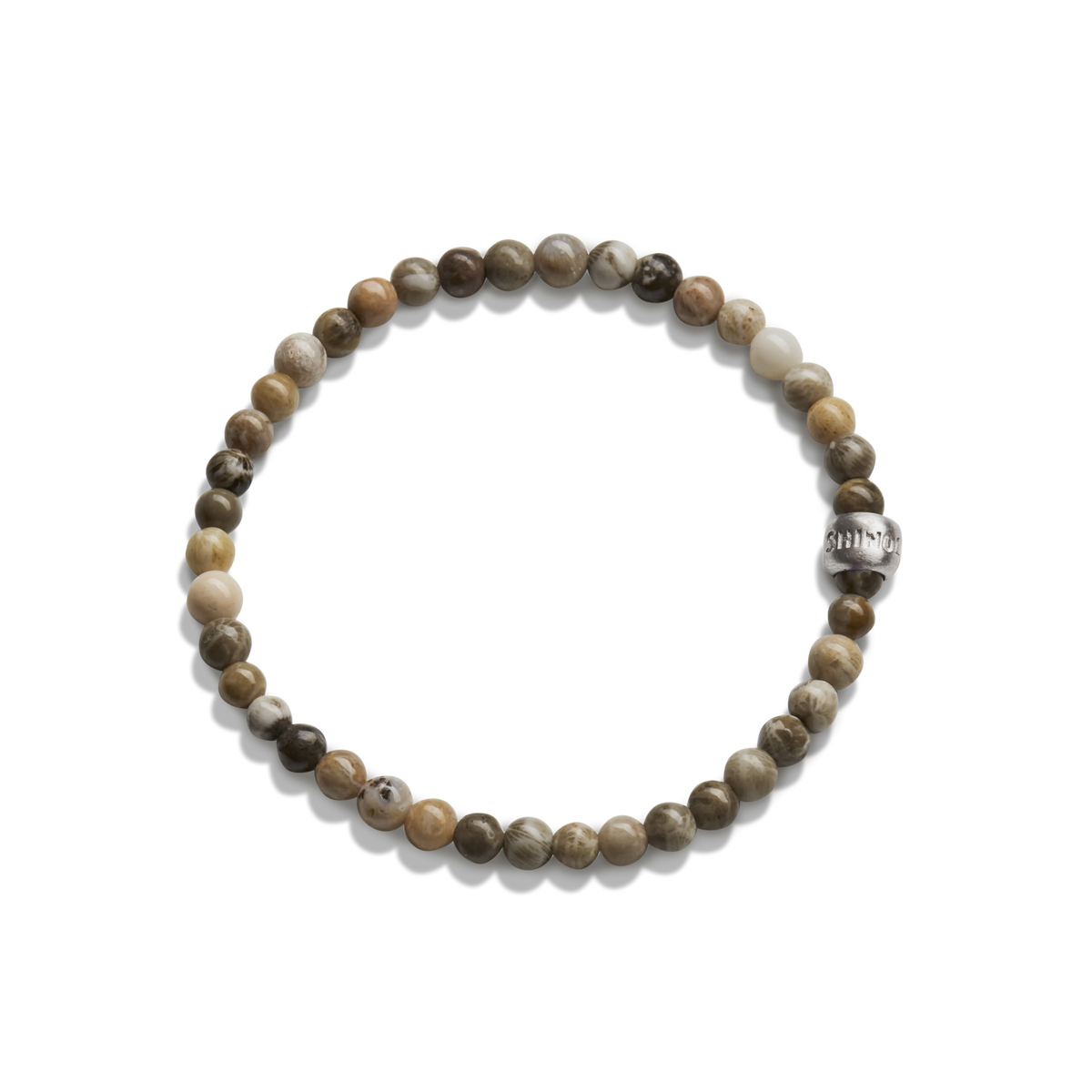 4mm Beaded Petoskey Bracelet - Petoskey