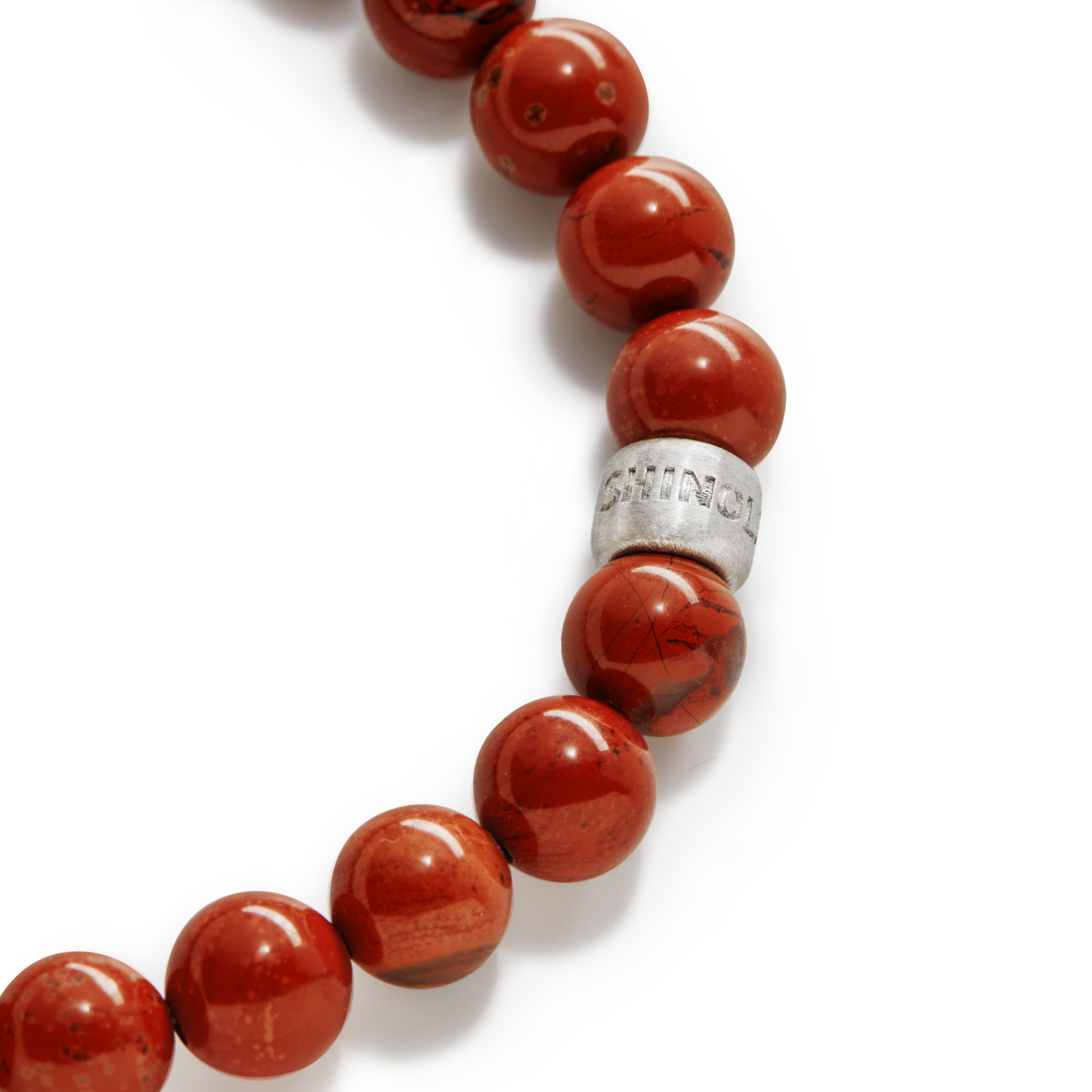 6mm Beaded Red Jasper Bracelet | Shinola 6mm Beaded Red Jasper Bracelet | Shinola