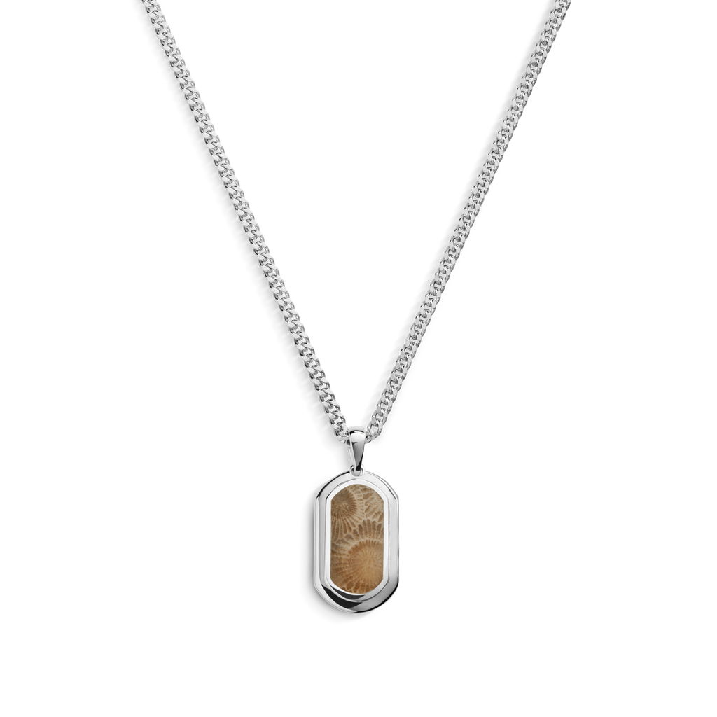 アクセサリー CHOOKE SILVERSMITHING & IRREGULARWORKS Petoskey Tag Necklace | Shinola