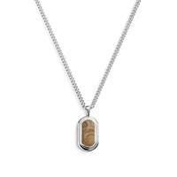 21mm Petoskey Tag Necklace - Sterling Silver