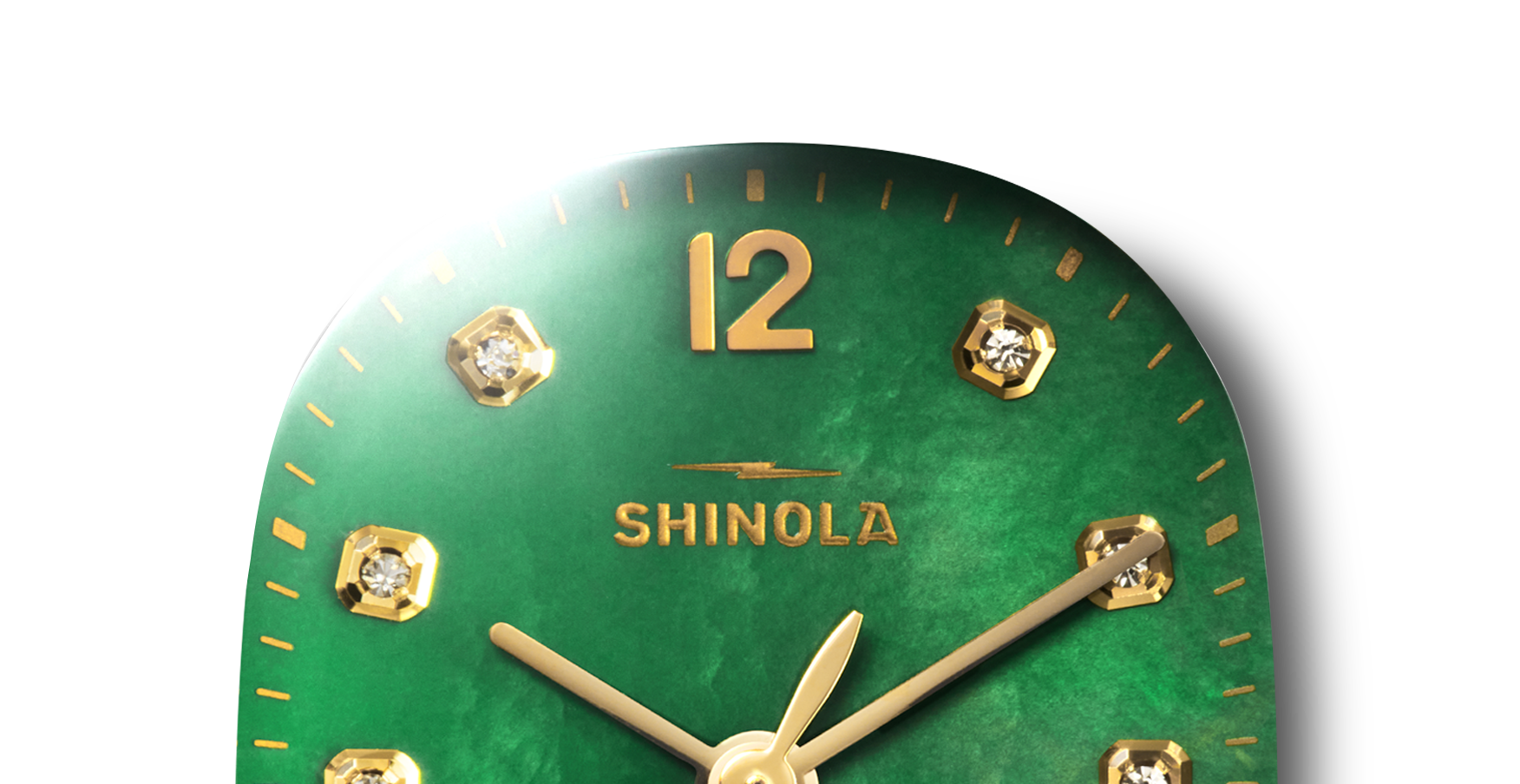 Diamond Bixby Watch - Green Mother Of Pearl