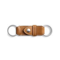 Leather Valet Key Fob - Tan