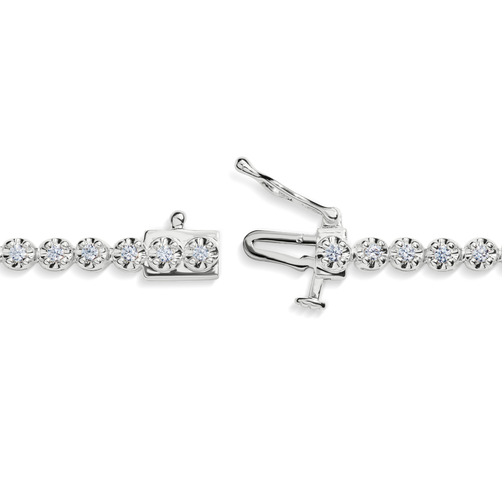 1 Carat 7" Diamond Tennis Bracelet - White Gold