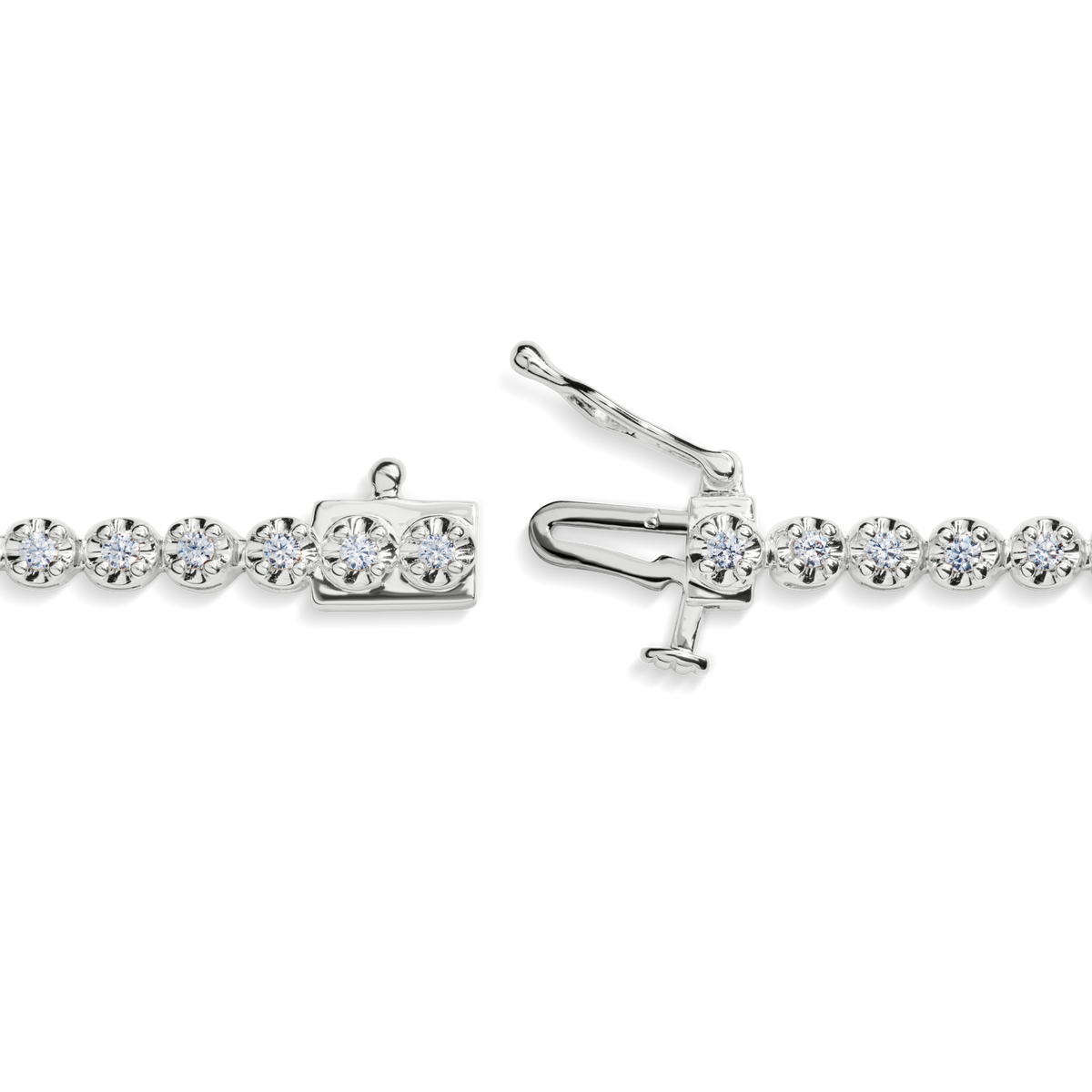 1 Carat 7" Diamond Tennis Bracelet - White Gold
