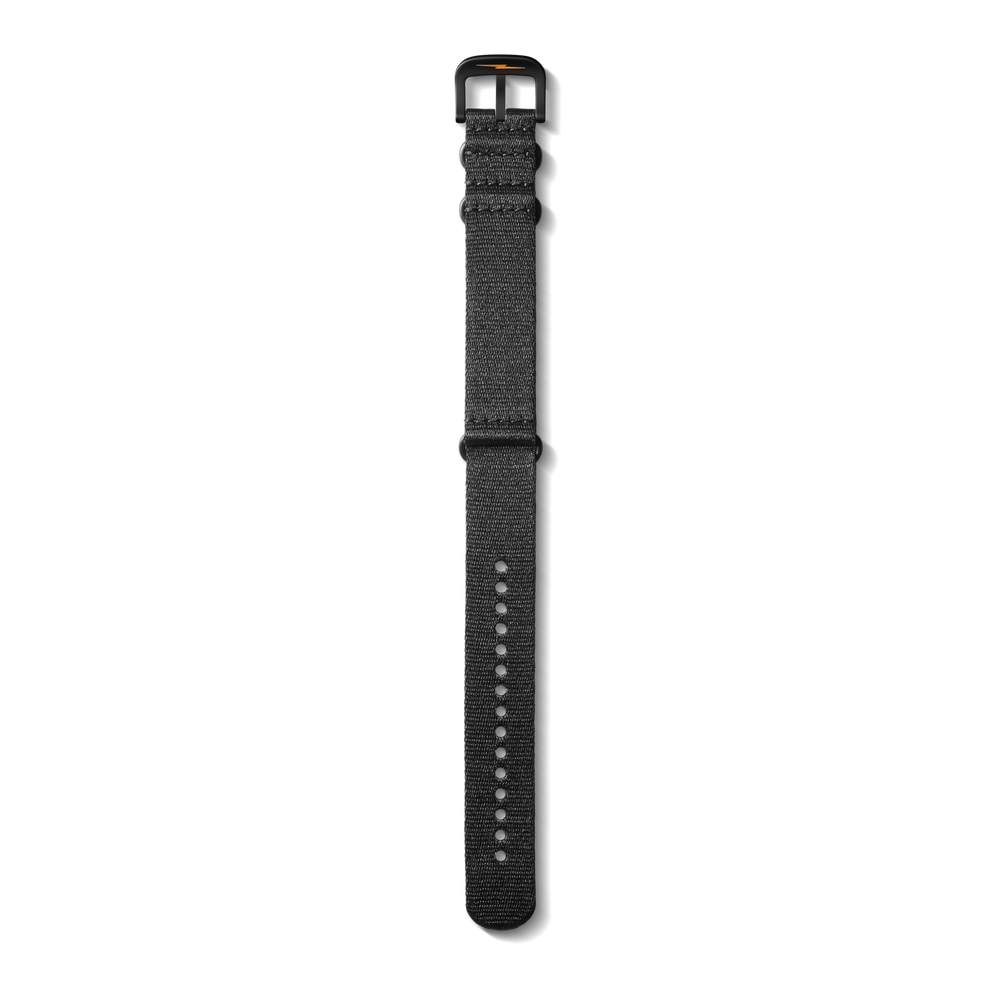 24mm Black G10 Nylon Watch Strap - Black
