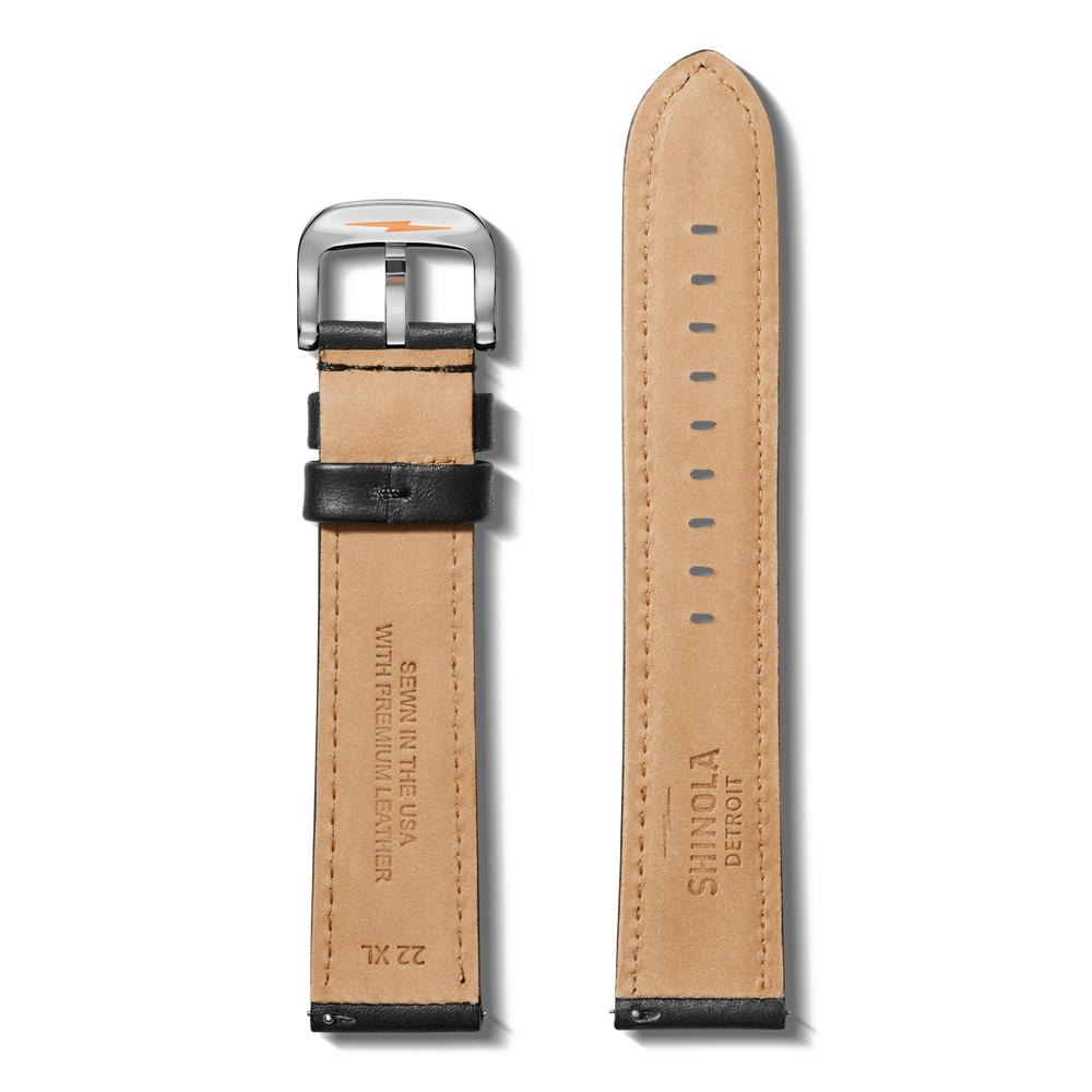 QR Strap: 22/20 XL Aniline, RR Classic, PoSS - Black