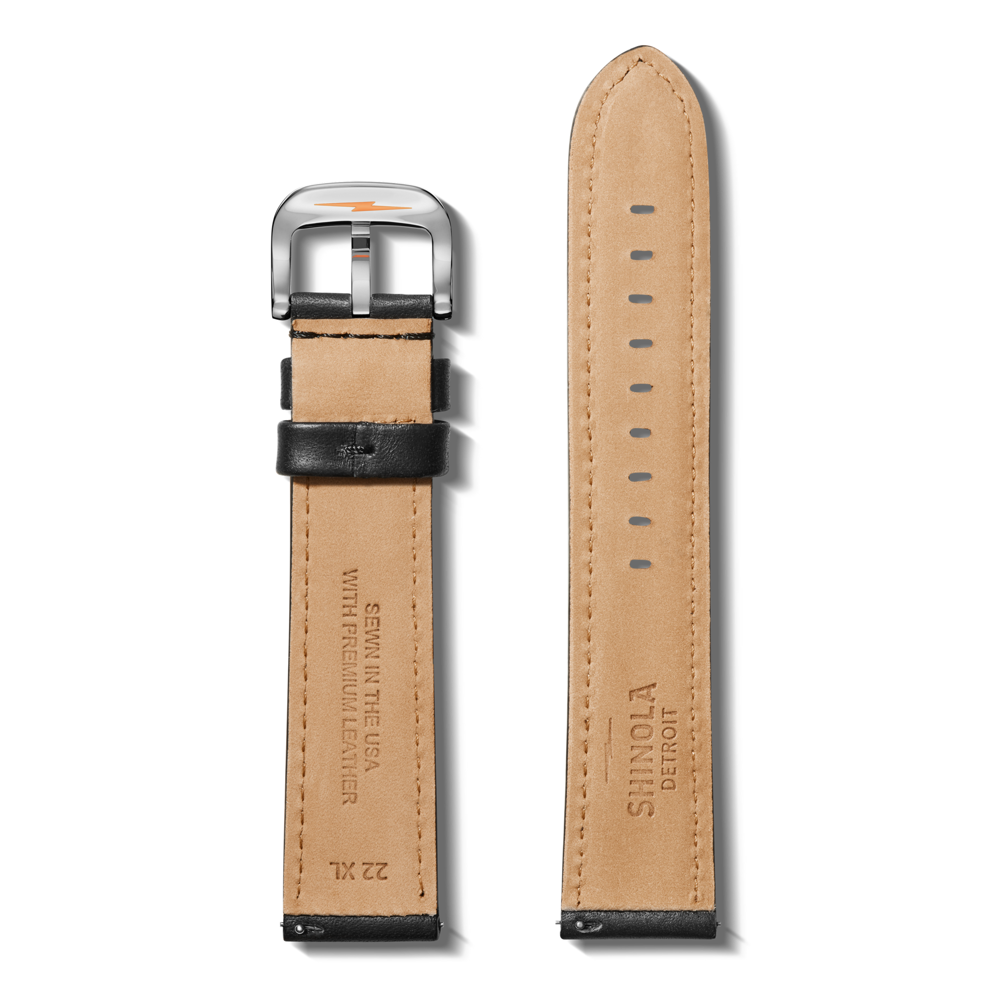 QR Strap: 22/20 XL Aniline, RR Classic, PoSS - Black