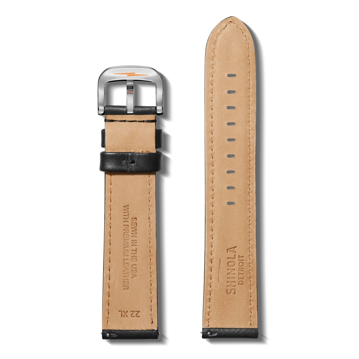 QR Strap: 22/20 XL Aniline, RR Classic, PoSS - Black