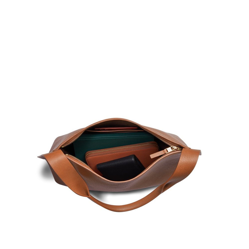 Medium Derby Shoulder Bag - Tan