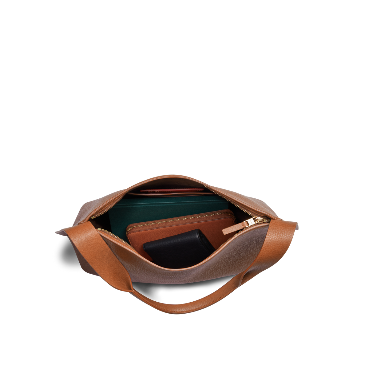 Medium Derby Shoulder Bag - Tan
