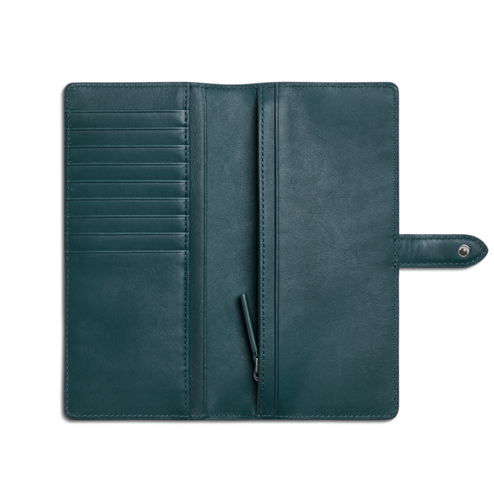 Continental Snap Wallet - Emerald