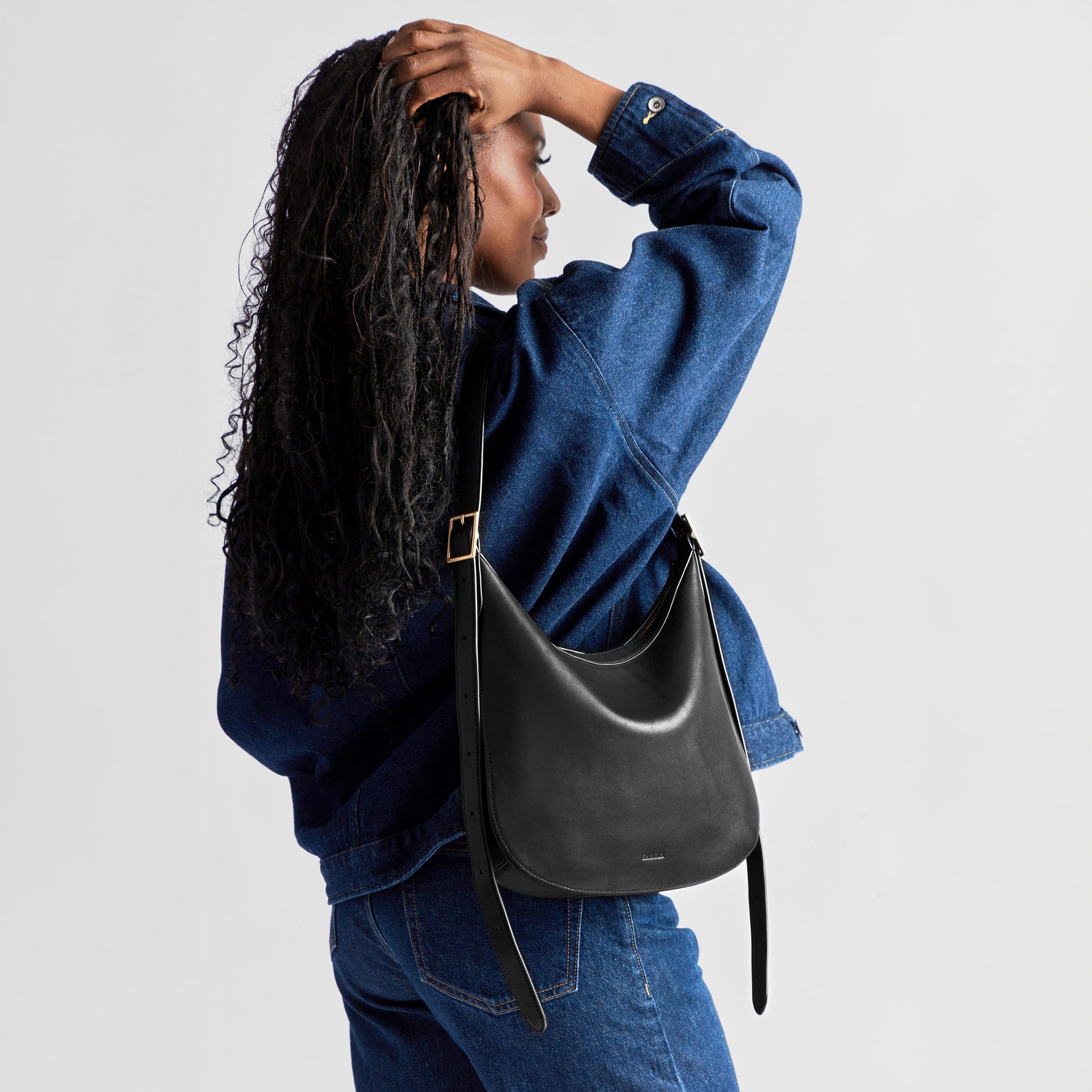 Medium Bixby Crossbody - Black