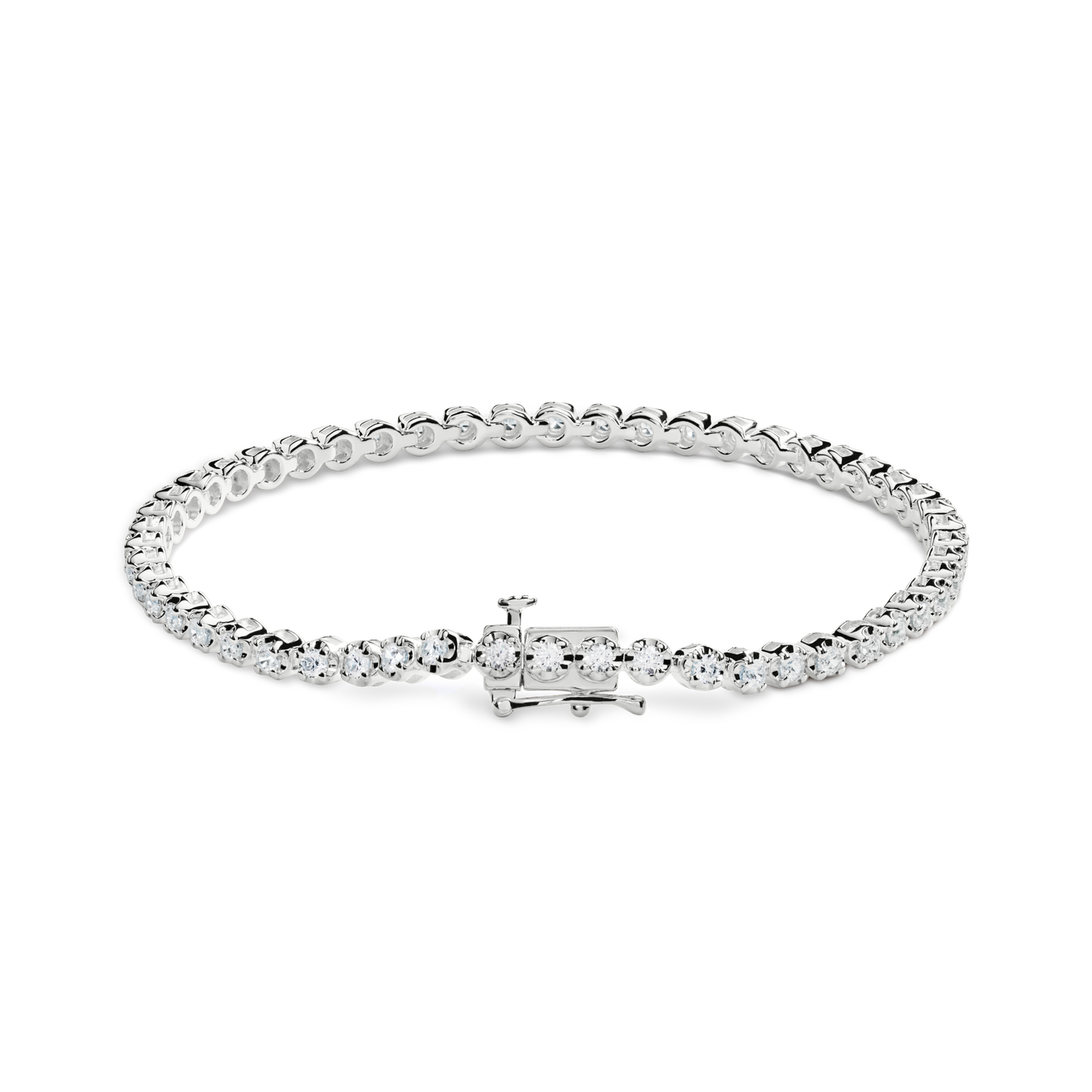 1.84 Carat 6.5" Diamond Tennis Bracelet - White Gold