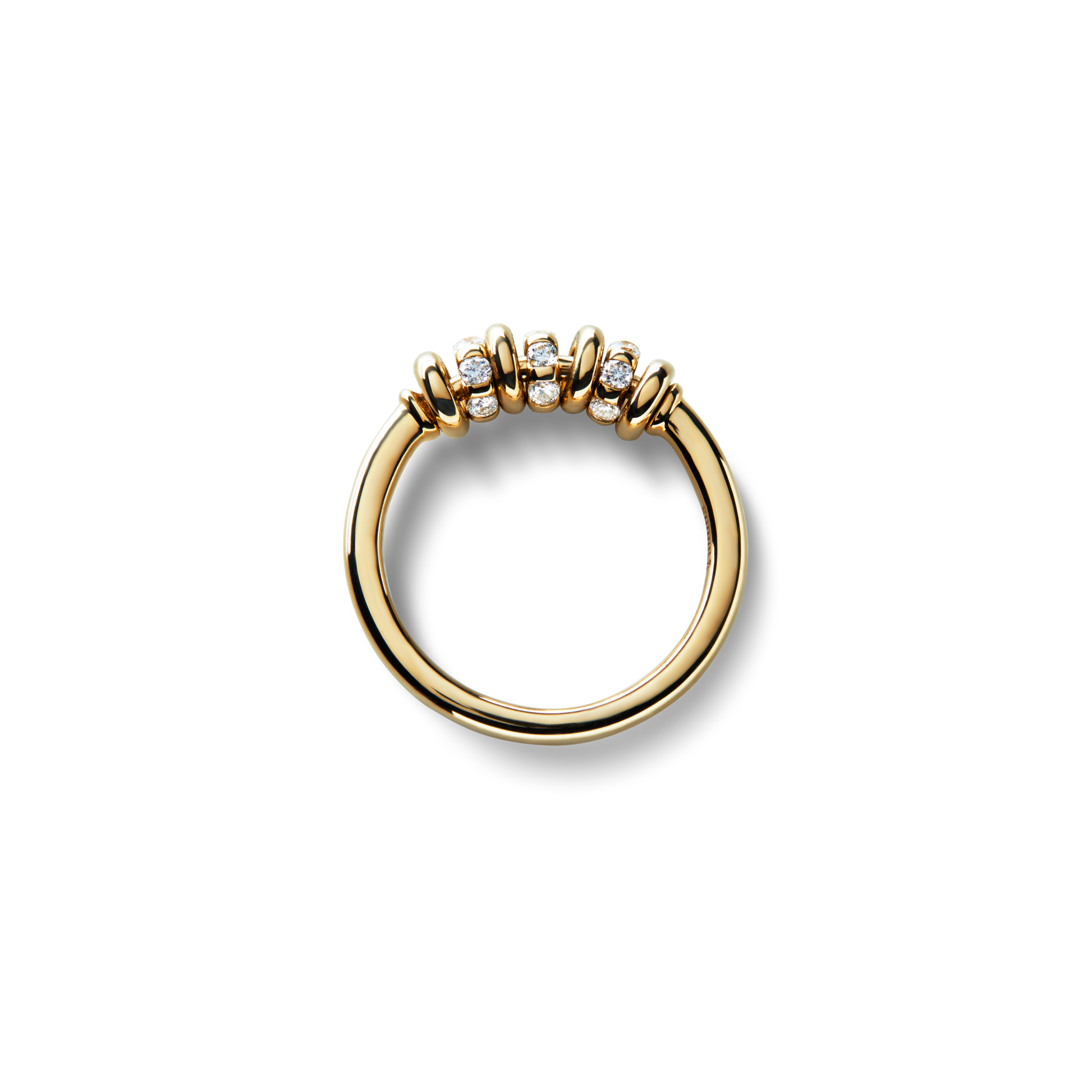 Rondelle Charm Ring - Yellow Gold