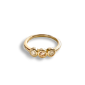 .50 CTW Desert Diamond 3 Stone Bezel Set Ring