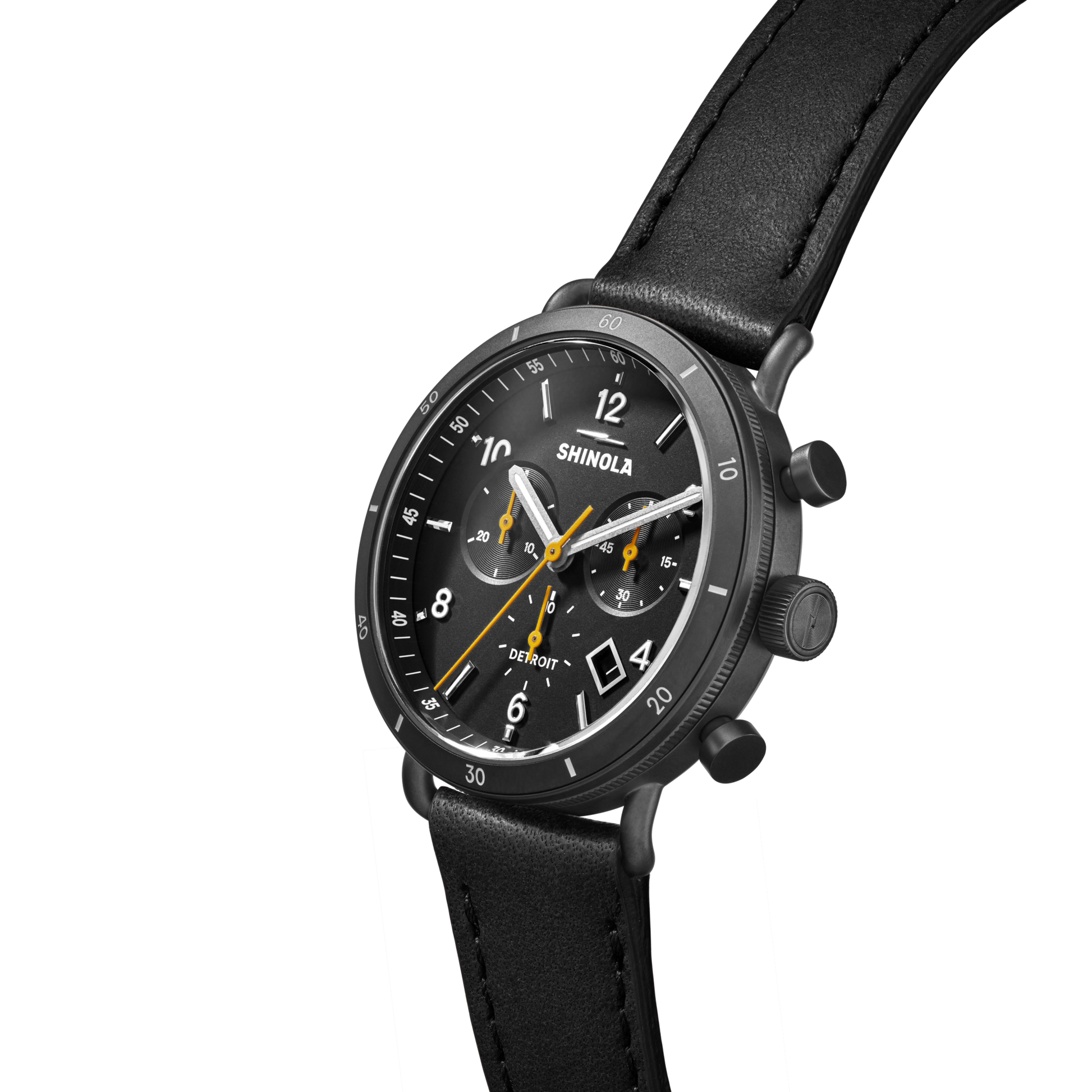 Canfield Sport Chronograph Watch - Black Leather Strap Canfield Sport Chronograph Watch - Black Leather Strap