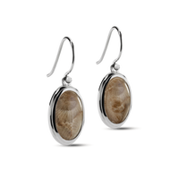 Heirloom Petoskey Drop Earrings - Sterling Silver