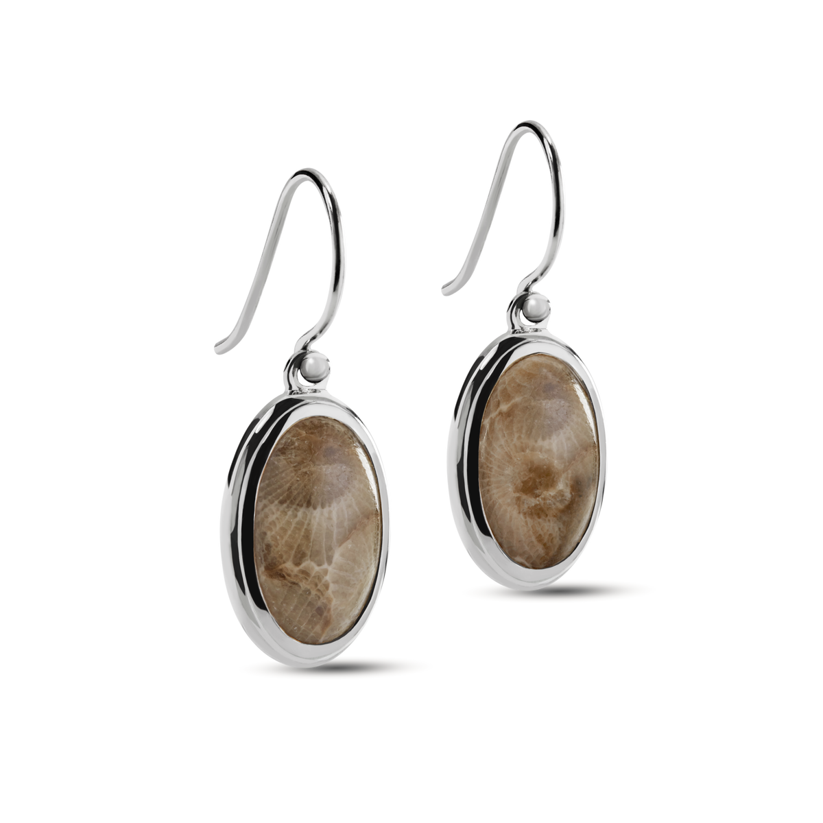 Heirloom Petoskey Drop Earrings - Sterling Silver