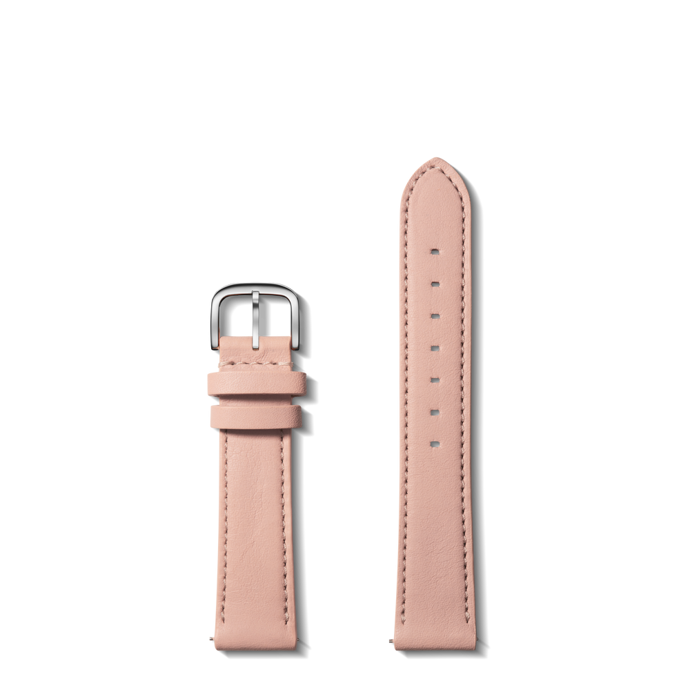 18mm Blush Leather Watch Strap - Blush