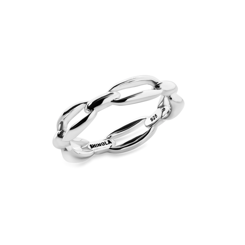 Signature Link Ring - Sterling Silver