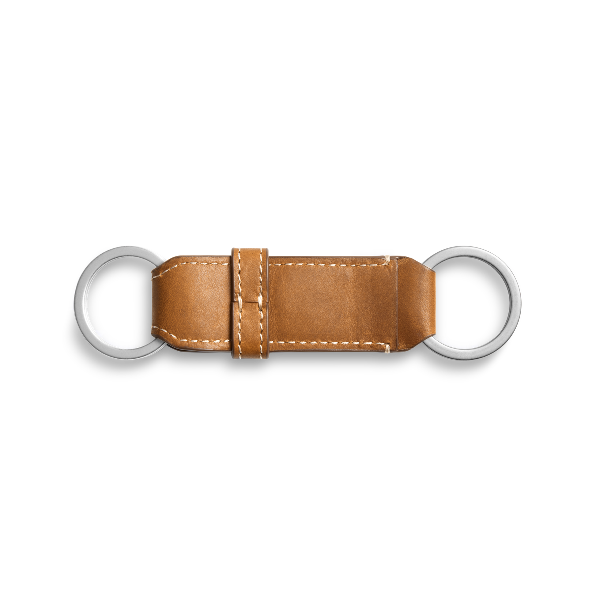 Leather Valet Key Fob - Tan
