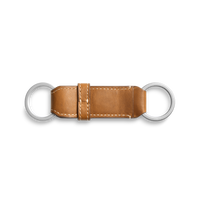 Leather Valet Key Fob - Tan