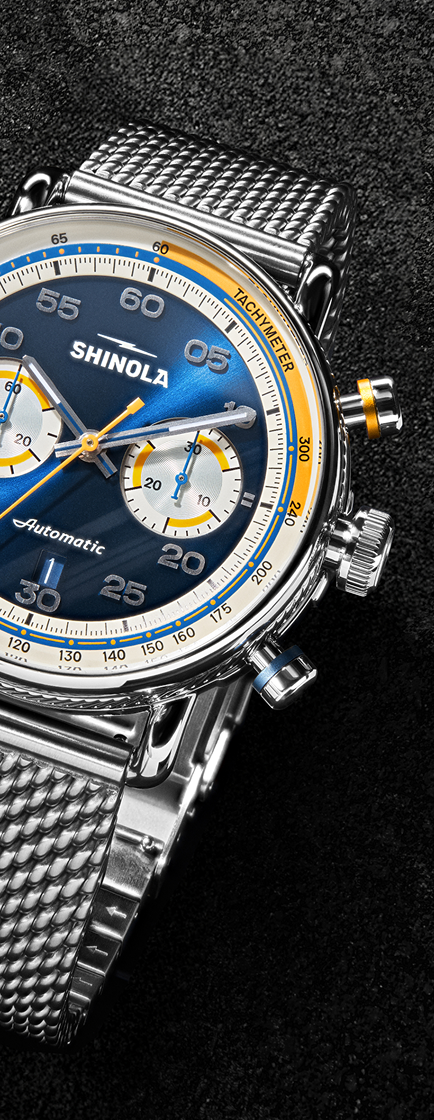 Canfield Speedway Open Road Automatic Chronograph Watch - Blue