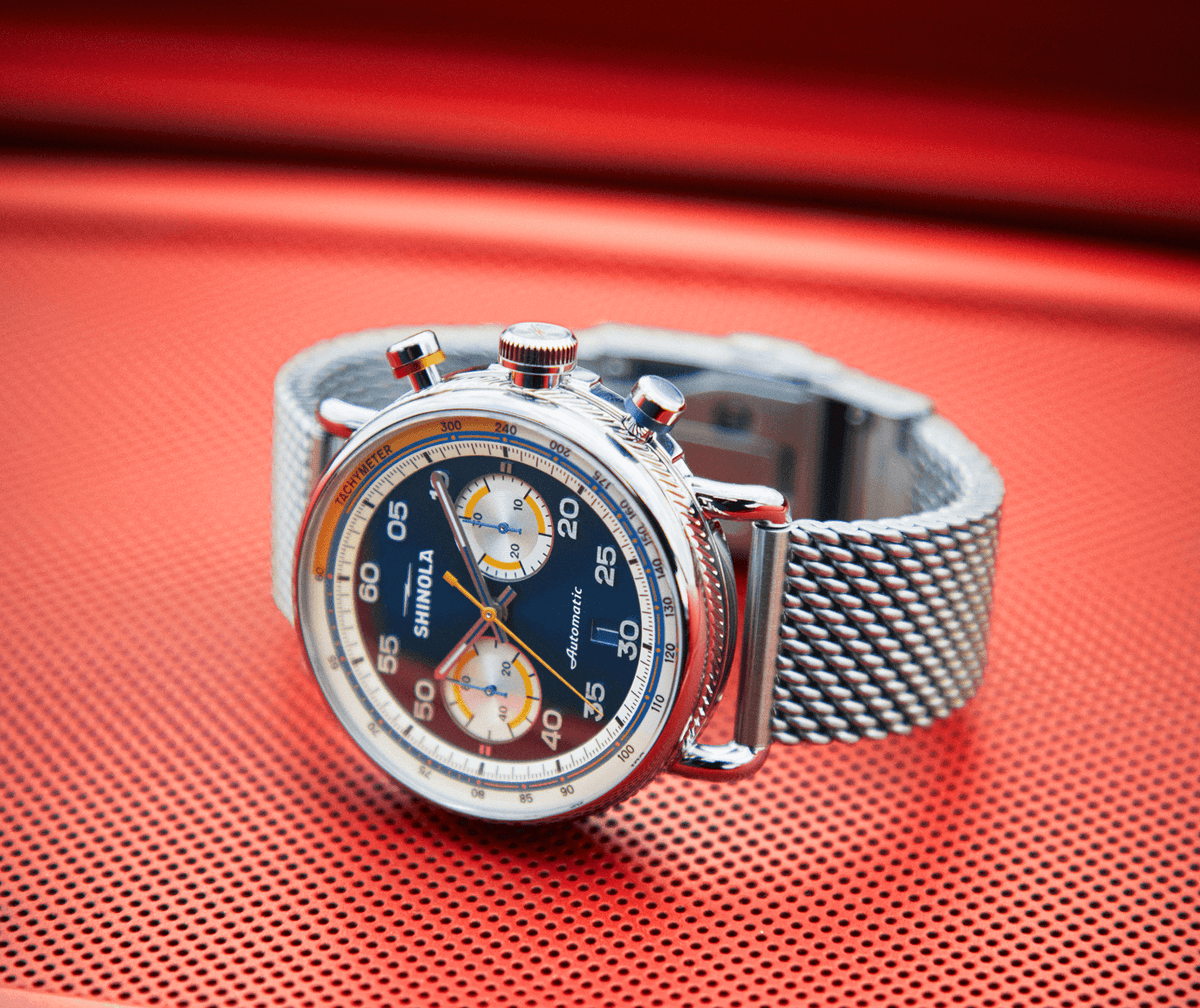 Canfield Speedway Open Road Automatic Chronograph Watch - Blue