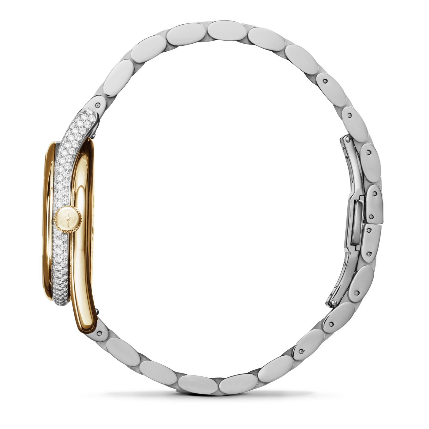 Diamond Derby Watch - Silver + Gold Bracelet