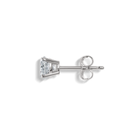 1 Carat Round Diamond Studs - White Gold