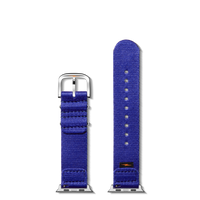 20mm Cobalt Blue Split Nylon Apple Watch Strap - Cobalt
