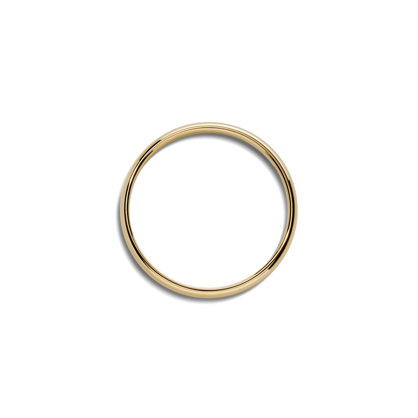 2mm Round Yellow Gold Band