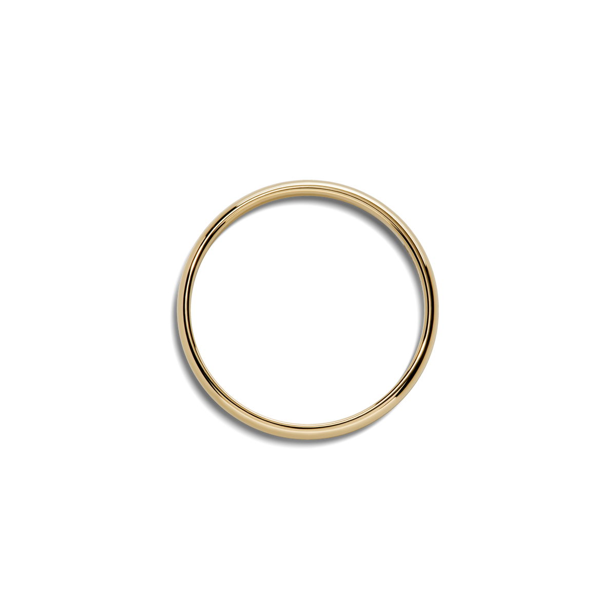 2mm Round Yellow Gold Band