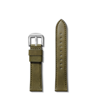 20mm Olive Leather Watch Strap - Olive