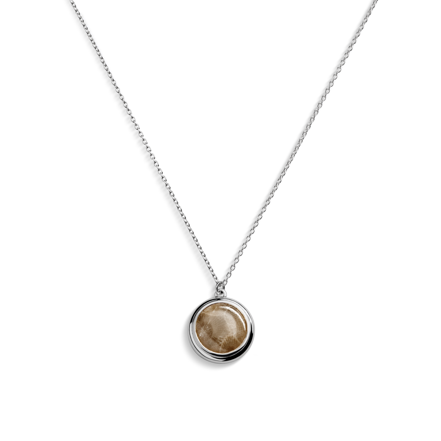 Heirloom Petoskey Pendant Necklace - Sterling Silver
