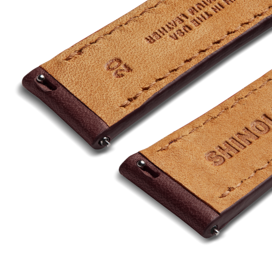 20mm Tangerine Leather Watch Strap - Tangerine