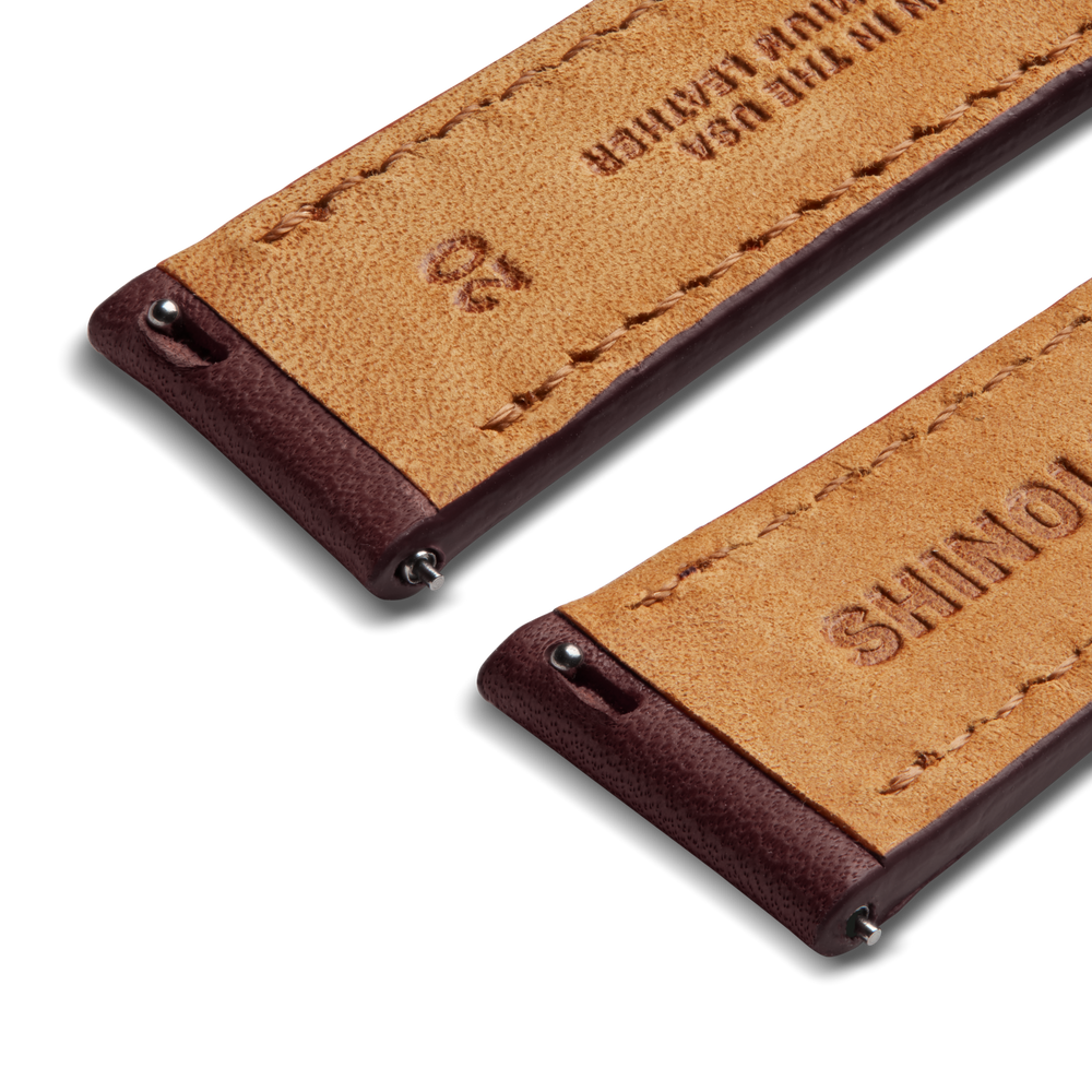20mm Tangerine Leather Watch Strap - Tangerine